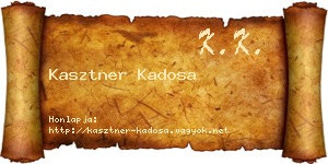 Kasztner Kadosa névjegykártya