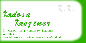 kadosa kasztner business card